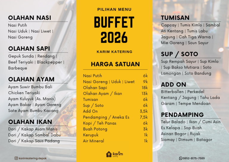 Prsamanan Buffet Karim Menu Depok